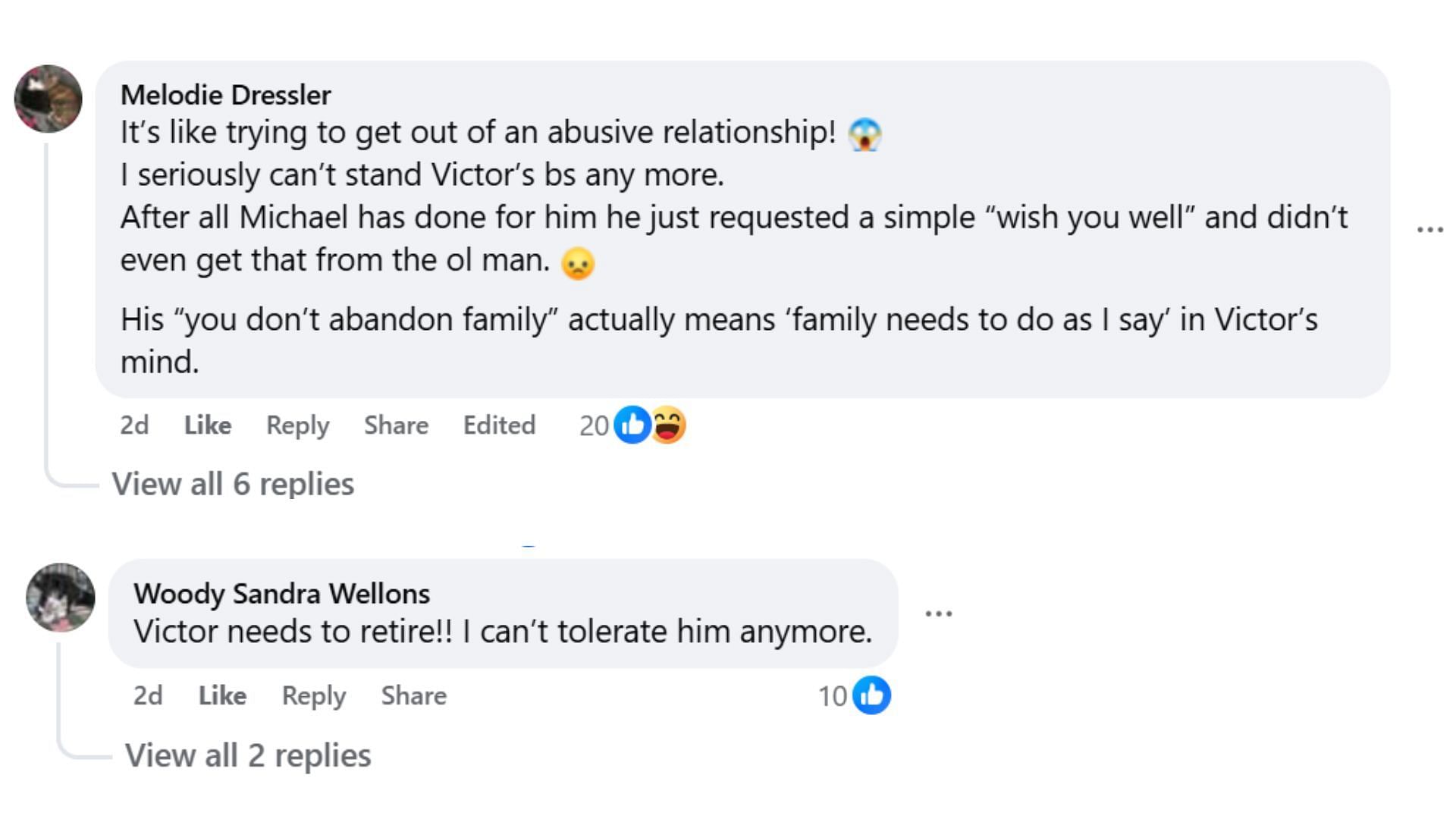 Comments by fans on the post (Image via Facebook/@Pearl St Joanna)